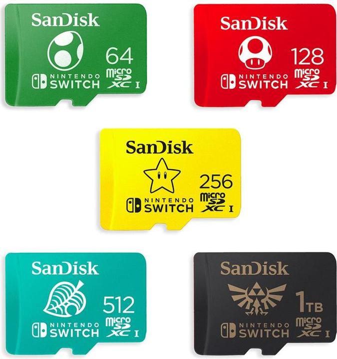 Image du produit SanDisk Nintendo Switch Card (512 Go, microSDXC, U1, UHS-I)
