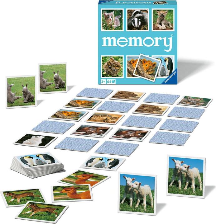 Produktbild Ravensburger Memory Tierkinder (Dänisch, Niederländisch)
