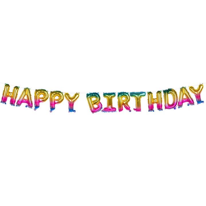 Actual product image Boland Foil balloon garland 'HAPPY BIRTHDAY' 8m (1 x)