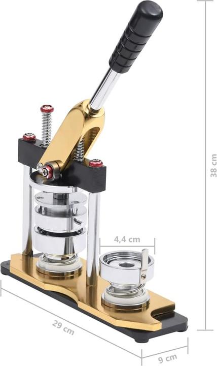 Produktbild Diverse Hardware Buttonmaschine mit Kreisschneider Drehstanze 44 mm