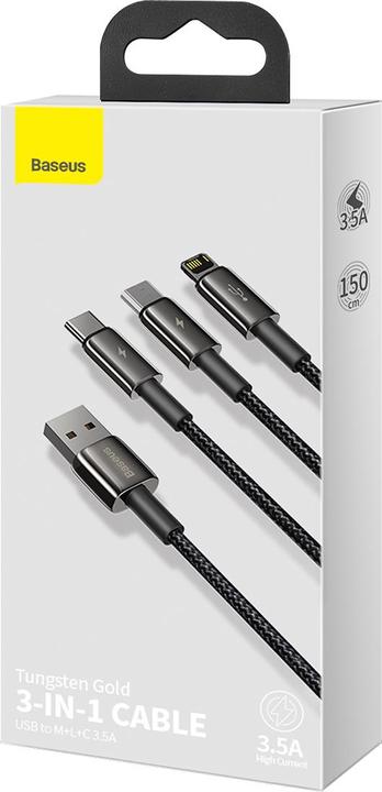 Produktbild Baseus USB A – USB C, Lightning, USB Micro B (1.50 m, USB 2.0)
