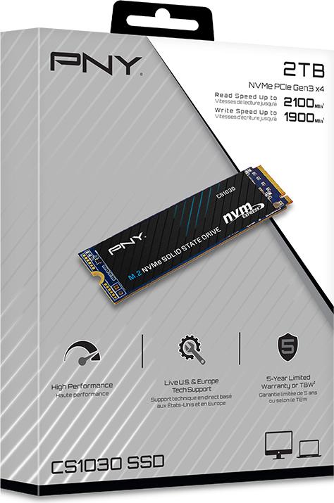 Produktbild PNY CS1030 M.2 NVMe PCIe Gen3 x4 2TB (2000 GB, M.2 2280)