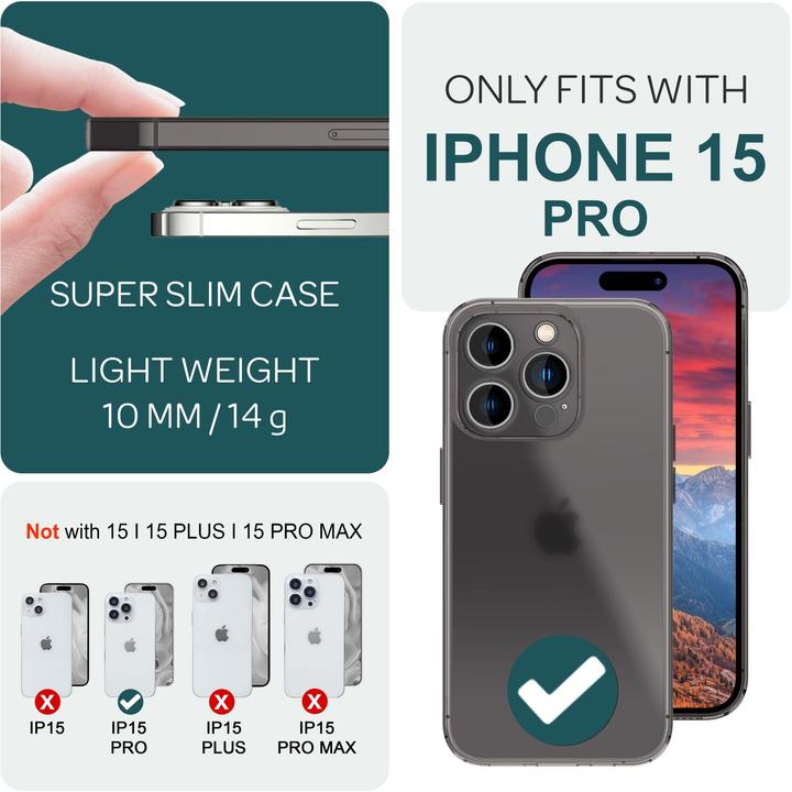 Image du produit Nalia Étui rigide mat extrêmement fin de 0,3 mm d'épaisseur (Apple iPhone 15 Pro)