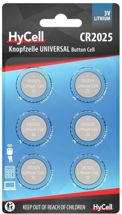 Immagine prodotto HyCell Cella a bottone (6 pz., CR2025, 140 mAh)