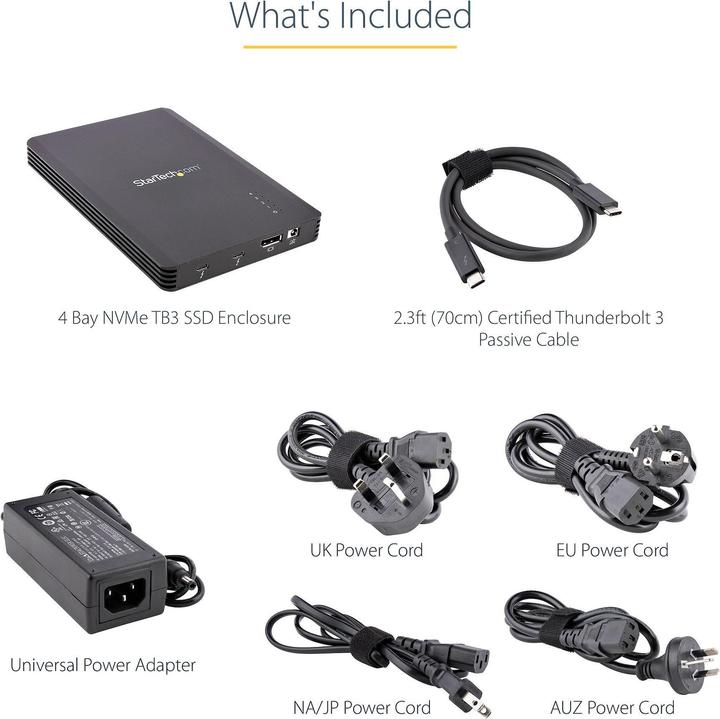 Immagine prodotto StarTech .com 4 baie Thunderbolt 3&trade, armadio NVMe (M.2 2280)