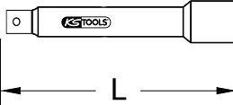 Produktbild KS Tools 1/2" Verlängerung mit Schutzisolierung, automatische Arretierung, Länge 125 mm