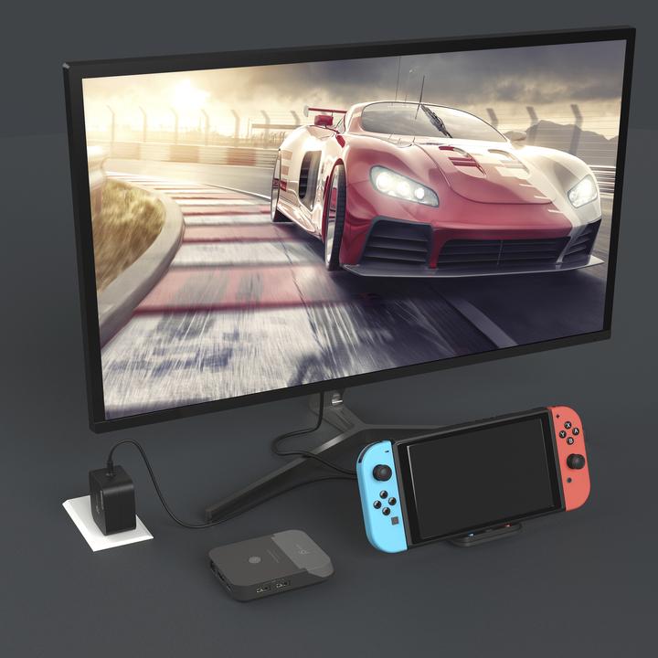 Actual product image j5Create JCD620 Mini Docking Station for Nintendo Switch™, Black, Black, Grey (Switch)
