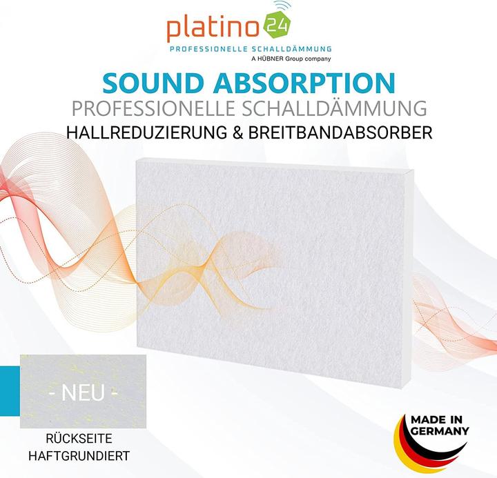 Image du produit Platino24 Kit d'absorption acoustique, blanc + gris granit (4 pcs)