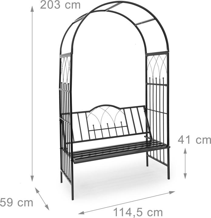 Produktbild Relaxdays Rosenbogen (59 cm, 114 cm)