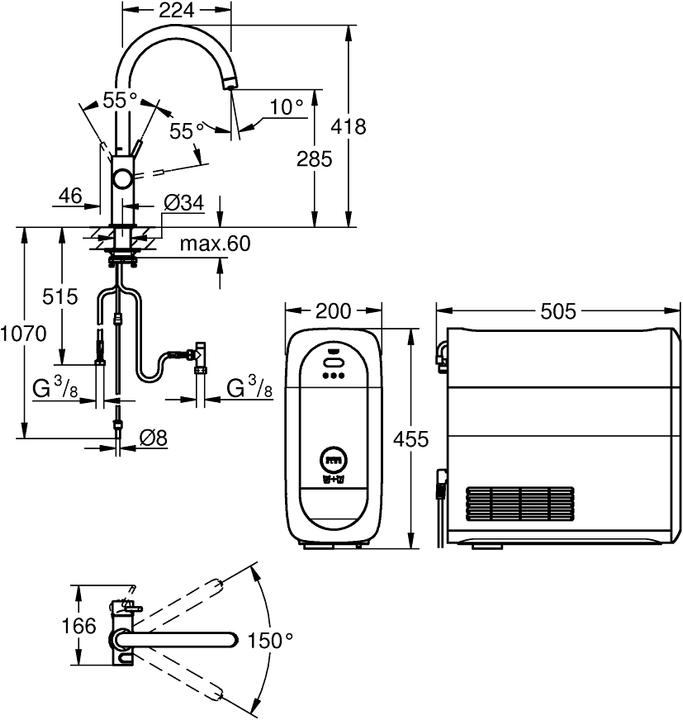 Actual product image Grohe Blue Home C outlet Starter Kit