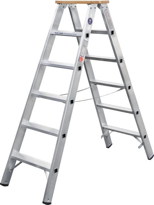 Produktbild Iller Stufenstehleiter beidseit. (Klapptritt, 150 cm)