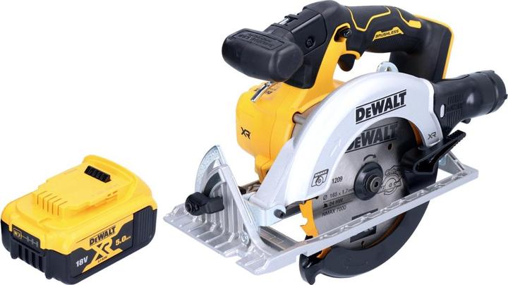 Immagine prodotto DeWalt Sega circolare a batteria DCS 565 N 18 V 165 mm brushless + 1x batteria 5.0 Ah - senza