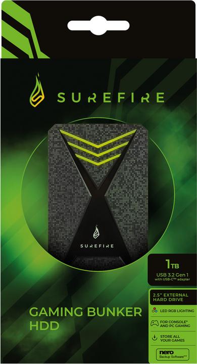 Actual product image Verbatim GX3 Gaming HDD 1TB 53681 USB 3.2 Gen 1 black (1 TB)