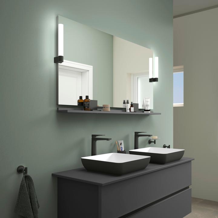 Produktbild Duravit Sivida Ablage, Halterung Diamantschwarz Matt, 1280x115x35mm