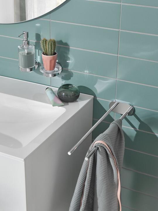 Immagine prodotto Emco porta sapone rotondo, piatto in vetro cristallo, 4330