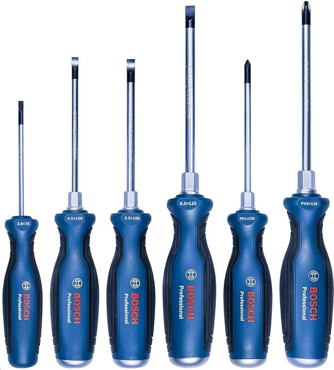 Image du produit Bosch Professional Jeu de tournevis 1600A016BF (Escale, Recouvrement cruciforme Phillipps (PH))