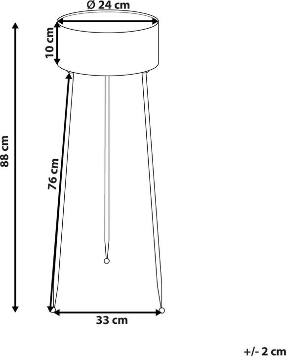 Actual product image Beliani Plant stand black ⌀24 cm LEIKA (33 cm)