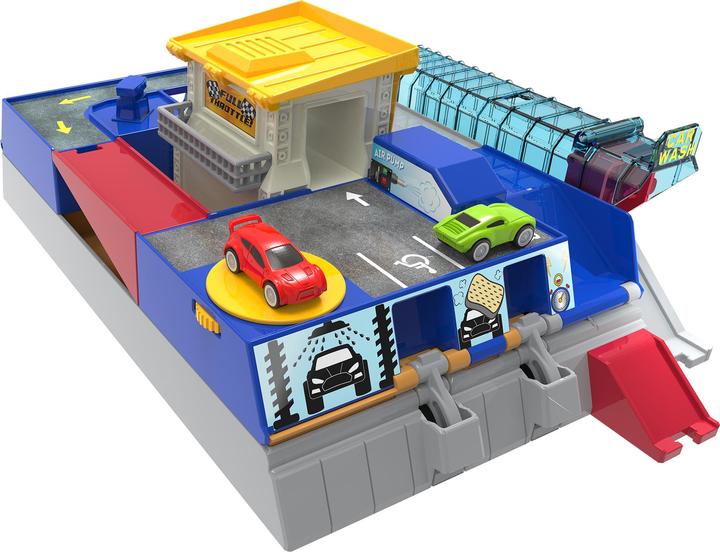 Produktbild Driven by Battat Driven - Pocket 2-in-1 Rennstrecke/Autowerkstatt