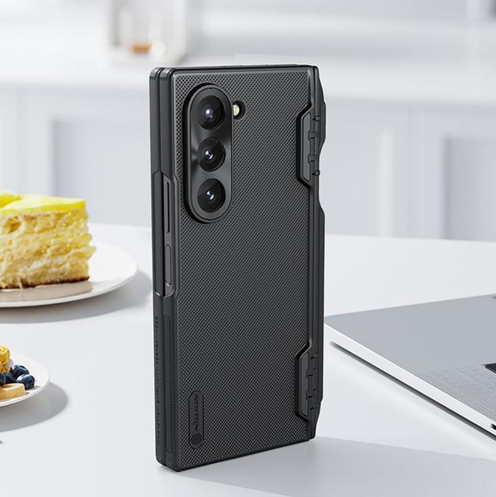 Actual product image Nillkin Super Frosted Shield Fold Magnetic Case for Samsung Galaxy Z Fold 6 5G with stylus holder an (Samsung Galaxy Z Fold6)