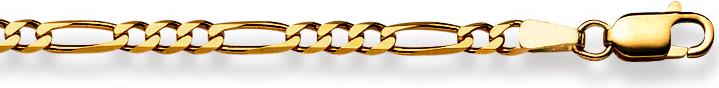 Immagine prodotto Natsumi Schmuck Collana in oro giallo 9K/375 Figaro 2.9mm (Oro giallo 375/9 K Oro giallo, 38 cm)