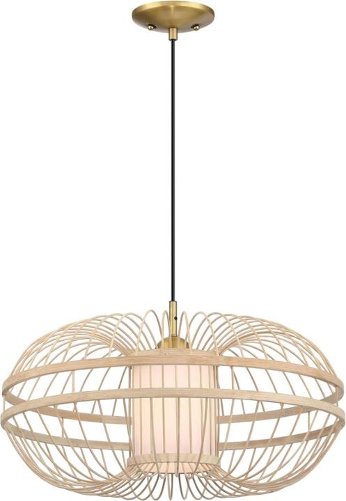 Actual product image Westinghouse Pendant lamp Tulcea Bamboo / Brass (E27)