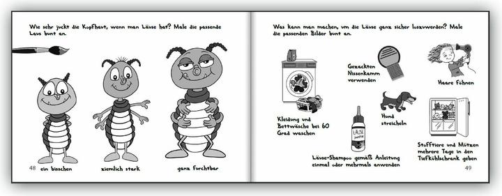 Actual product image Familie Laus zieht aus! Das fröhlich illustrierte Vorlese- und Mitmachbuch zum Thema Kopfläuse (German, Heike Georgi, Roswitha Schweizer, Sigrun Eder, 2022)