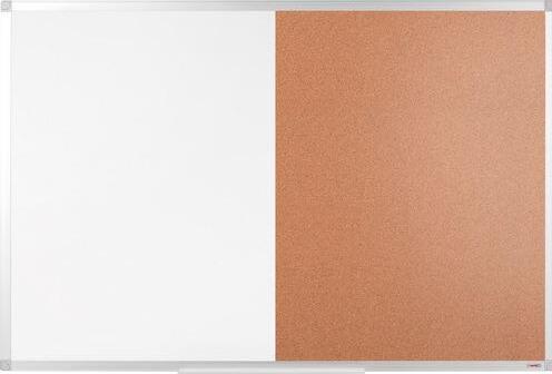 Viking Cork and writing board brown, white 600 mm x 450 mm (60 x 45 cm)