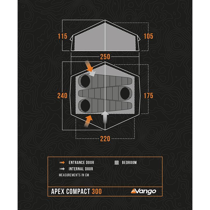 Immagine prodotto Vango Apex Compact 300 (Tenda a tunnel, 2.49 kg, 3 persone)