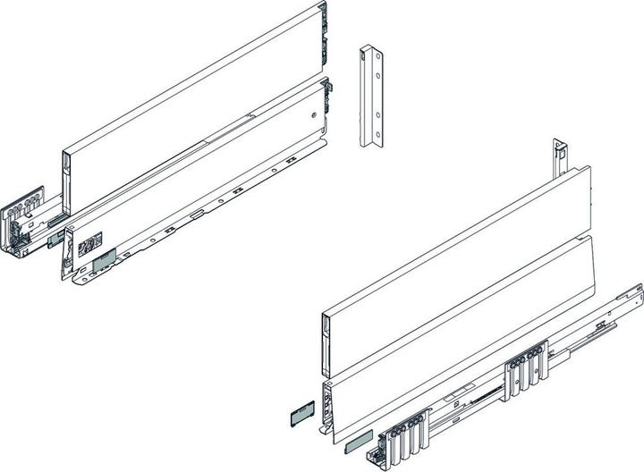 Actual product image Blum Front drawer complete set Merivobox M/E, with BOXCAP, with body