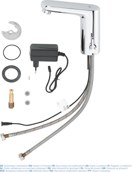 Actual product image Grohe Eurosmart CE infrared washbasin faucet with temperature control, mains operated