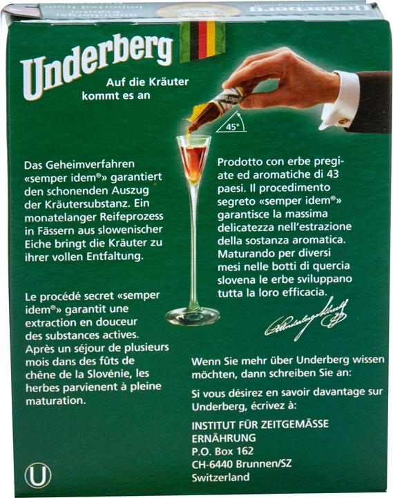 Image du produit Underberg Original (18 ans, 44 %, Allemagne, 1 x 6 cl, Amer)