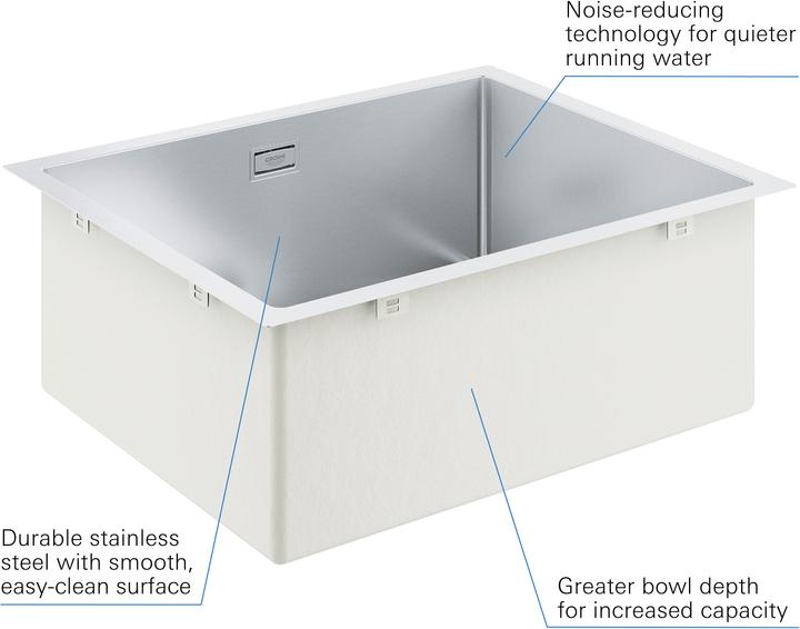Image du produit Grohe K700 Évier en acier inoxydable (Éviers à poser, 55 cm, 45 cm)