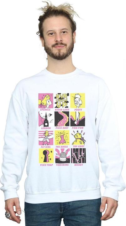 Actual product image Disney Mens Tinkerbell Squares Sweatshirt (L)