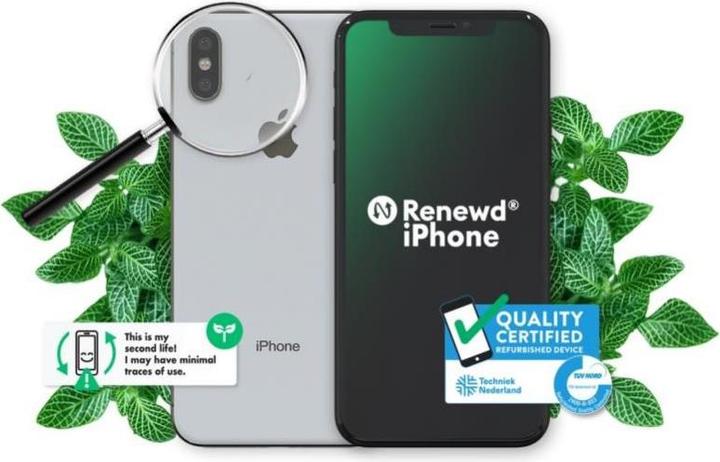 Image du produit Renewd iPhone XS (64 Go, Argent, 5.80", 12 Mpx, Double SIM, A / Comme neuf)