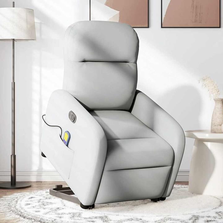 Produktbild VidaXL Massagesessel mit Aufstehhilfe Elektrisch Wolkengrau Stoff