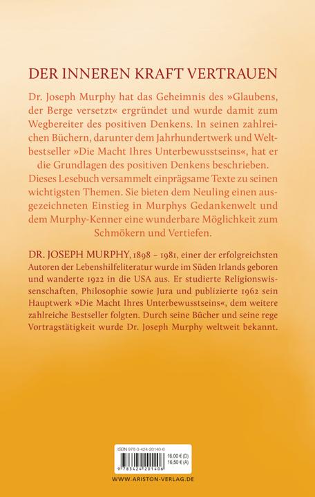 Produktbild Ariston Die Macht des positiven Denkens (Deutsch, Joseph Murphy, 2018)