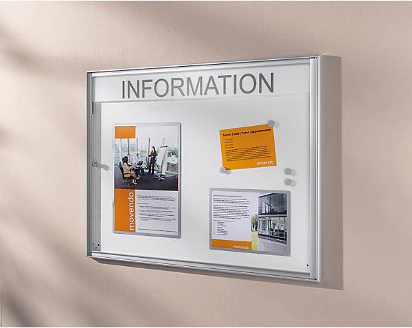 Actual product image kaiserkraft Display case for indoor use (Magnet board, 98.5 x 76 cm)