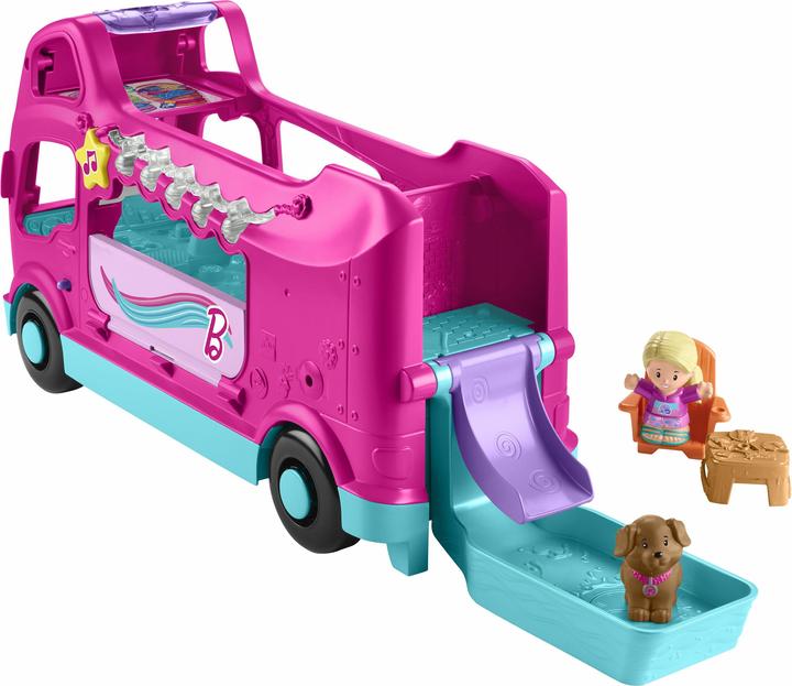 Immagine prodotto Fisher-Price Little People Barbie Little Dreamcamper playset con luci e suoni, 2 figure (85)