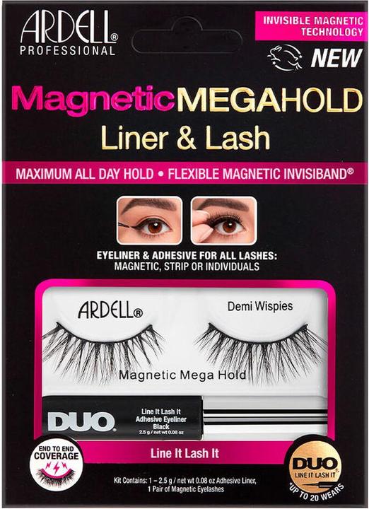 Ardell Magnetic Megahold Liner y Lash Demi Wispies 2 U (Ciglia artificiali)