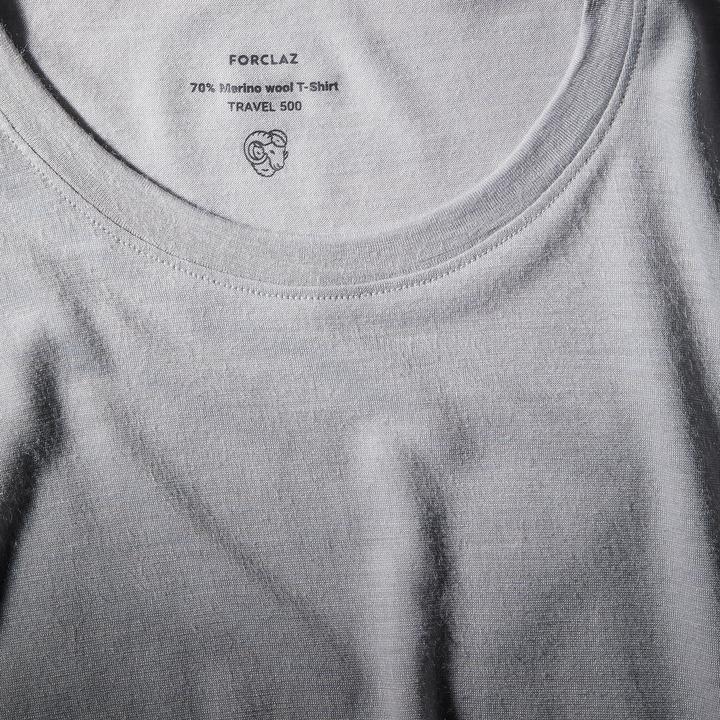 Immagine prodotto Forclaz Camicia Merino da uomo a manica corta per lo zaino - Travel 500 grigio (S)