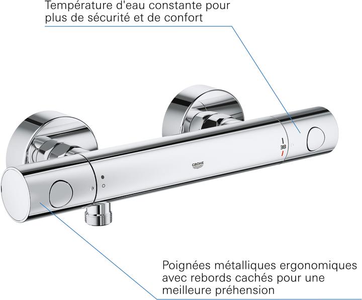 Produktbild Grohe Grohtherm 800 Cosmopolitan Thermostat-Brausebatterie