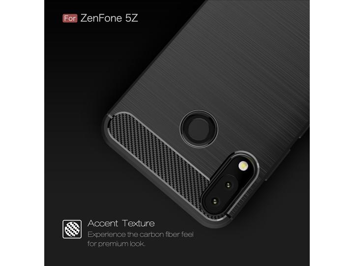 Produktbild Screenguard Asus ZenFone 5 / 5Z Hülle Carbon Brushed Soft TPU (Asus Zenfone 5Z)