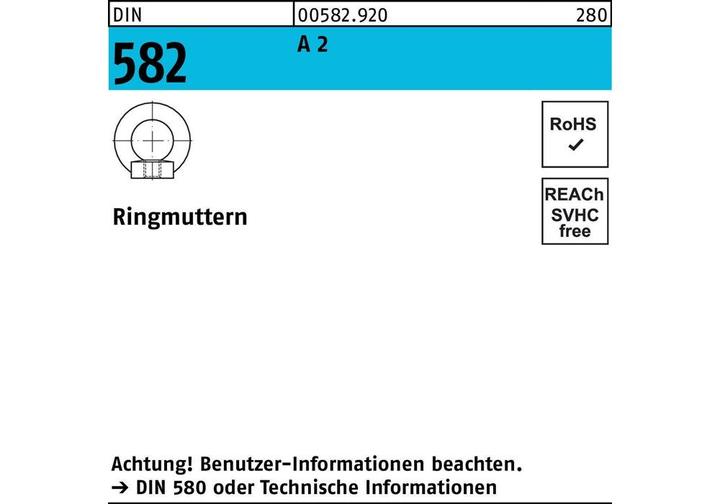 Actual product image Ring nut DIN 582 M 24 A 2 Without surface specification (M24)