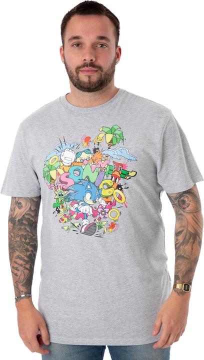 Actual product image Sonic The Hedgehog Mens Psychedelic T-Shirt (3XL)