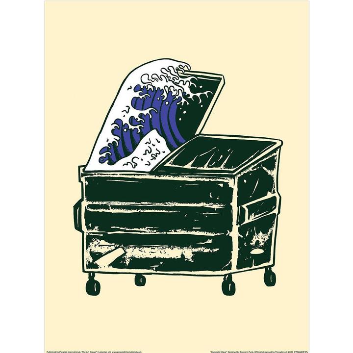 Produktbild Popcorn Punk bedruckt Dumpster Wave (40 x 30 cm)
