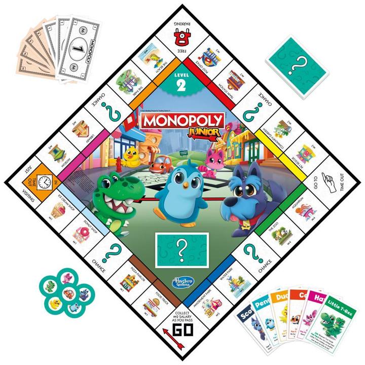 Actual product image Hasbro Monopoly Junior 2 Games in 1 (DK/NO) (Danish, Norwegian)