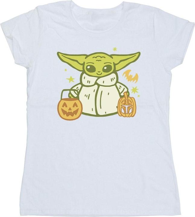 Actual product image Star Wars Womens/Ladies Trick Or Treat Grogu Cotton T-Shirt (XXL)