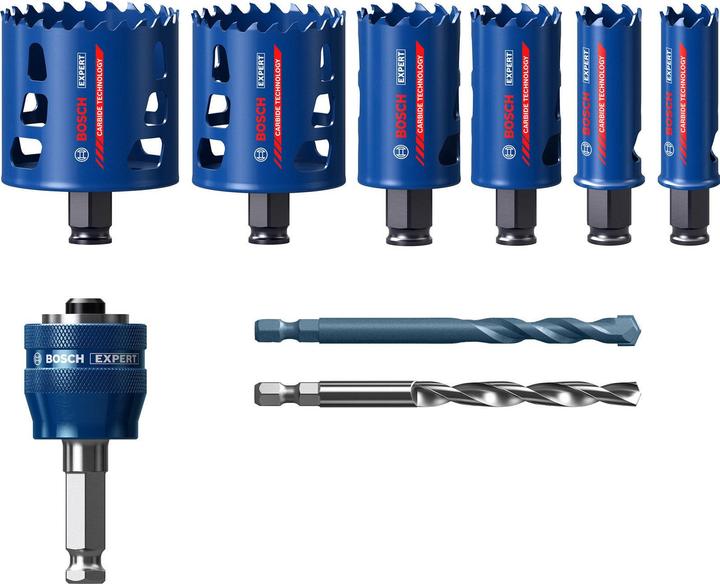 Immagine prodotto Bosch Professional Zubehör Set di seghe a tazza EXPERT Tough Material, 22/25/35/51/60/68 mm, 9 pezzi. (51 mm, 22 mm, 68 mm, 35 mm, 60 mm, 25 mm)