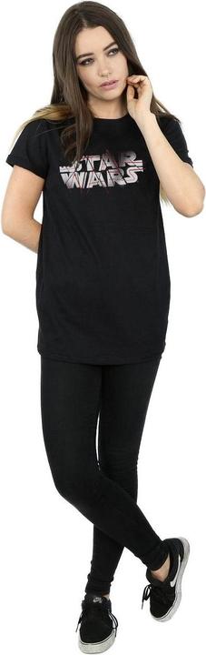 Actual product image Star Wars Womens/Ladies The Last Jedi Spray Logo Cotton Boyfriend T-Shirt (3XL)