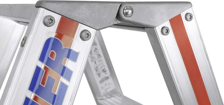 Actual product image Hymer-Leitern Hymer stepladder 2x3 rungs double-sided access, reinforced steps (Stile, 77 cm)